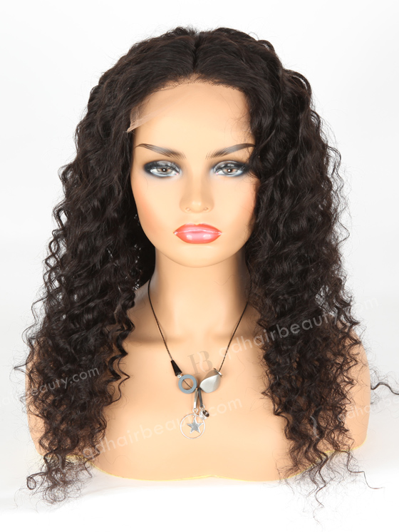 In Stock Indian Remy Hair 22" Deep Body Wave Natural Color 5"×5" HD Lace Closure Wig CW-01002